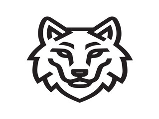 Powerful Wolf Icon in Elegant Minimal Vector Line Artwork Style