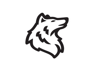 Wild Animal Wolf Icon Designed with Stylish Minimal Vector Art