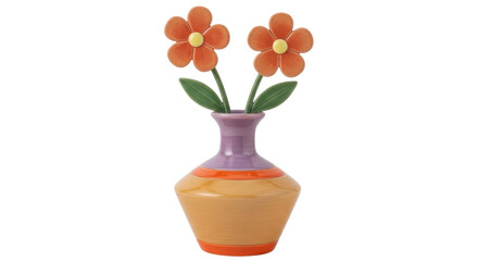 Isolated Vase with Flowers
