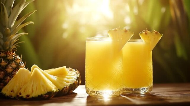 jugo de pi&ntilde;a colombian beverage, tropical juice, orbit video