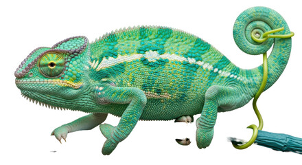 Isolated Colorful Chameleon