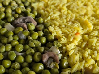 green beans and peas