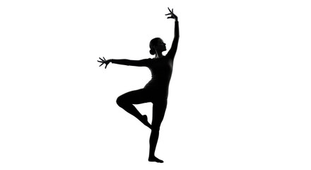 Isolated Ballerina Silhouette
