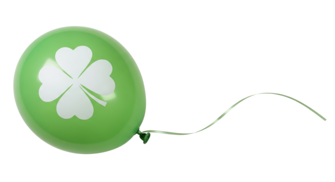 Isolated Clover Balloon