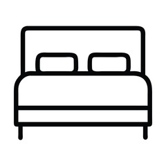 Bed icon vector design template in white background