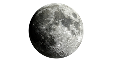 Isolated Full Moon Crater Surface