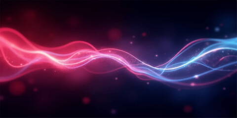 Obraz premium Abstract colorful light background with glowing lines and vibrant wave design