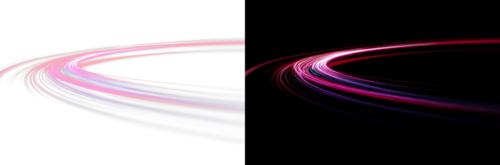 Line, colored, light, vector, abstract, effect, curve streak beam luminous blur ray glowing bright with motion trail and dynamic png speed laser.