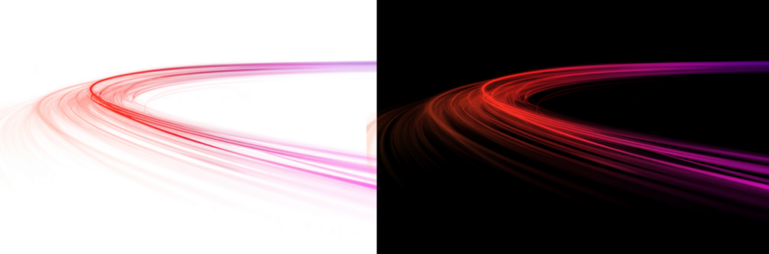 Line, colored, light, vector, abstract, effect, curve luminous trail glowing blur ray with speed bright streak, laser beam and dynamic png motion design.