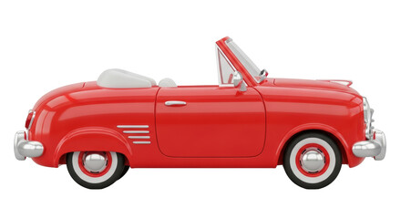 Isolated Red Convertible Car