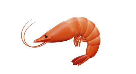 Isolated Orange Shrimp