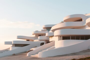 Beach resort architecture sky landscape.