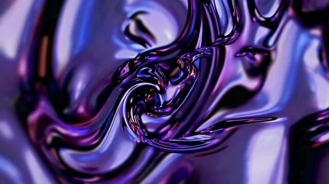 Abstract background featuring purple glass-like liquid patterns for scientific, cosmetic, or research themes