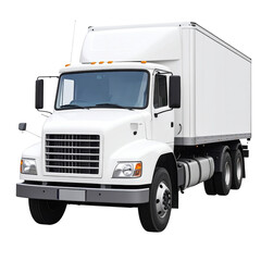Modern Transport: A large, pristine white truck stands as a symbol of modern transport, its clean lines and robust design. Reflecting the efficiency and power that drives global logistics.