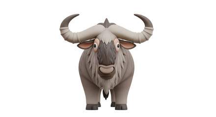 Isolated Cartoon Buffalo