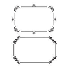 Elegant Floral Decorative Frames Set