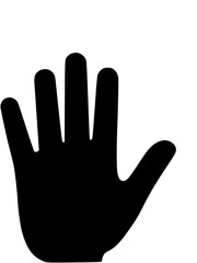 Obraz premium Stop hand icon vector
