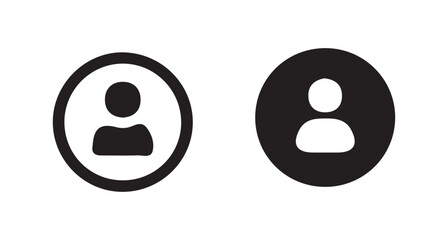 Minimalist User Profile Icons Set vector illustration 