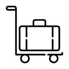 Hotel customer bag icon. Trendy modern flat linear vector hotel customer bag icon