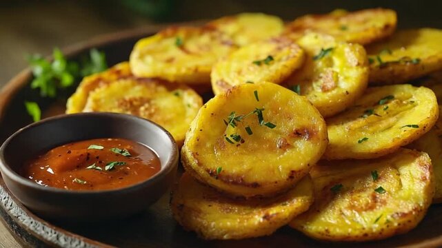 traditional patacones colombia food, caribbean coast cuisine, orbit video