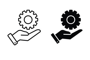 Flat Engineering Technical Services Vector Icon