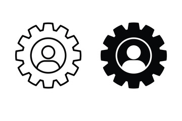 Admin Management Set Flat Vector Icon