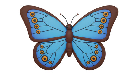 Isolated Blue Butterfly