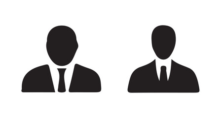 Modern female professional silhouette with collar for upscale profile designs.