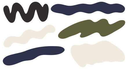 Organic shapes abstract vector illustration.