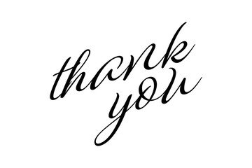 Obraz premium thank you - 手書き風の筆記体で書いたThank You（ありがとう）の文字（カリグラフィー） 
