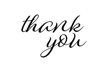thank you - 手書き風の筆記体で書いたThank You（ありがとう）の文字（カリグラフィー）
