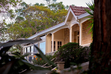 abstract glimpse of a stately old home
