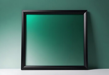 Emerald studio horizon with floating dust