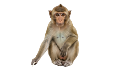Isolated Macaque Monkey