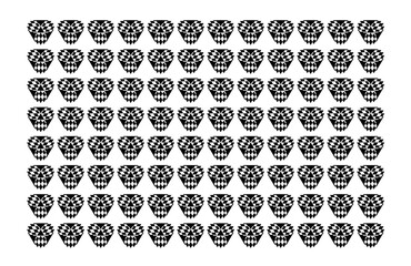 Seamless geometric diamond pattern in black and white, abstract optical design with repeating symmetrical shapes, modern decorative wallpaper texture, minimal monochrome background for surfaces