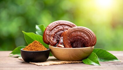 Healthy mushrooms, earthy tones, natural light