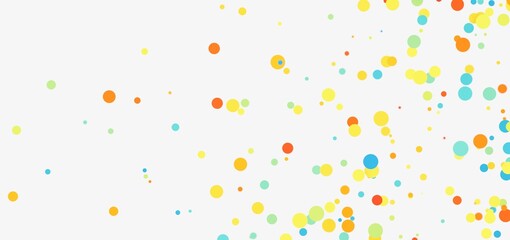 Abstract background with colorful circles scattered on white. Perfect for presentations, websites, and more!