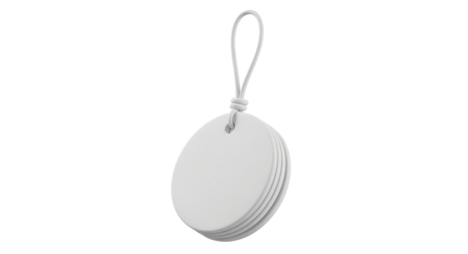 Isolated Stack of Blank White Tags 3D Render