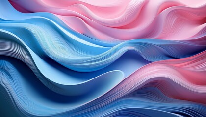 Fototapeta premium abstract waves of blue and pink colors gentle swirling background texture surface structure