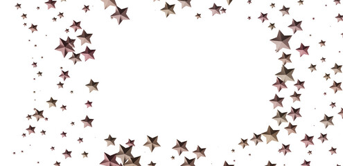Beautiful rose gold stars on white background. Perfect for celebrations, holidays, and more!