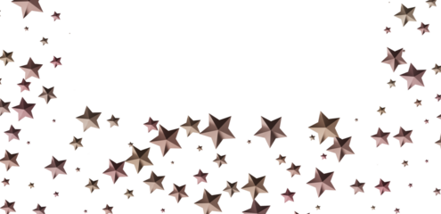 Elegant background with scattered brown and pink stars. Perfect for festive designs.