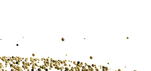 Fototapeta premium High-quality photo of colorful peppercorns falling against a white background. Perfect for food, spice, or culinary themes.