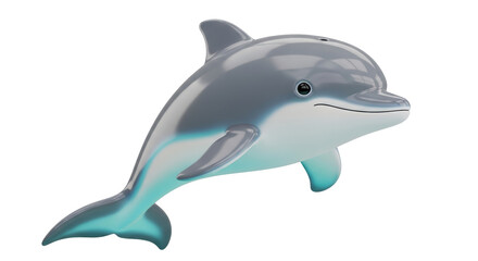 Isolated Cartoon Dolphin Smiling
