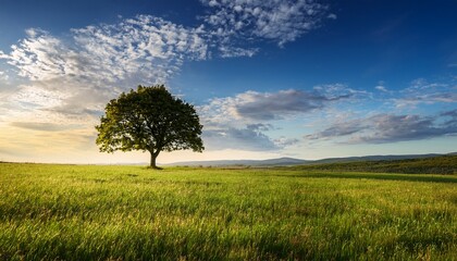 serene meadow used in eco therapy features stacked stones on rock surrounded by lush green grass and trees creating peaceful atmosphere