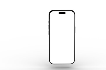 High-quality image of a modern smartphone with a blank screen, perfect for app presentations or website mockups.