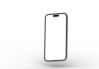 High-quality image of a modern smartphone with a blank screen, perfect for app presentations or website mockups.