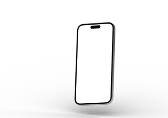 High-quality photo of a modern smartphone with a blank screen, perfect for app presentations or website mockups.