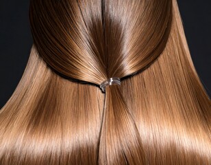 Healthy, smooth brown hair