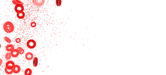 Abstract background with red rings falling on white. Perfect for websites, presentations, and more.