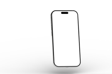 High-quality image of a modern smartphone with a blank screen, perfect for app presentations or website designs.